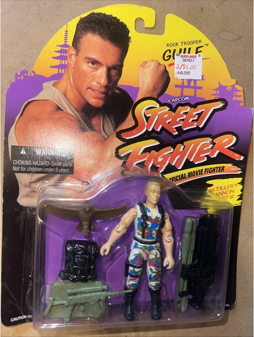 1994 GI Joe Street Fighter Movie Rock Trooper Guile Van Damme New Sealed Gi Joe